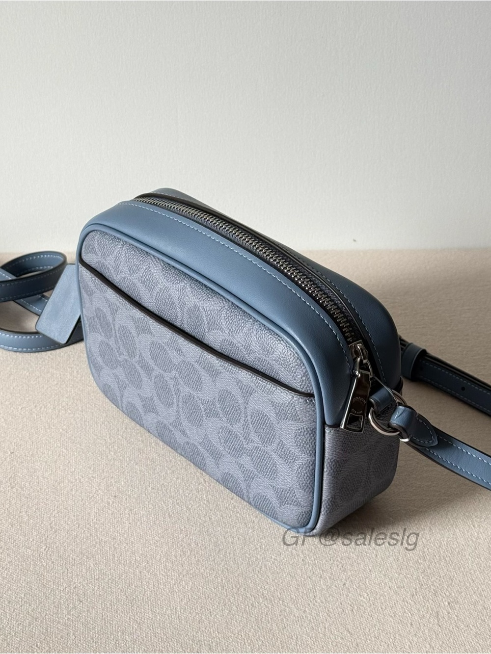 NWT Coach Mini Jamie Camera Bag In Signature Crossbody Chambray Blue CY752 - Picture 7 of 11